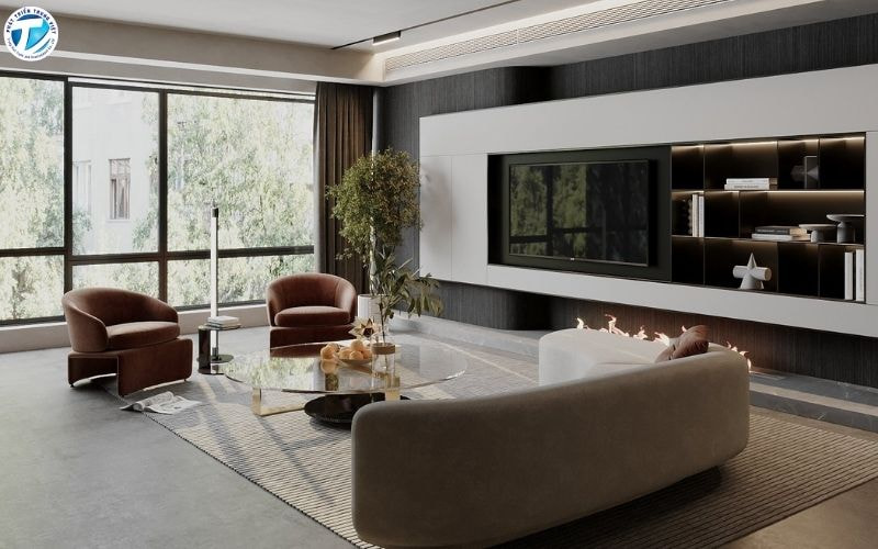 Thiết kế phòng khách sang trọng và tiện nghi